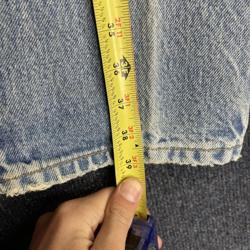 Vintage 90s Levis 505 Jeans Mens 33x30 Light‎ Wash Denim Regular Fit Distressed
